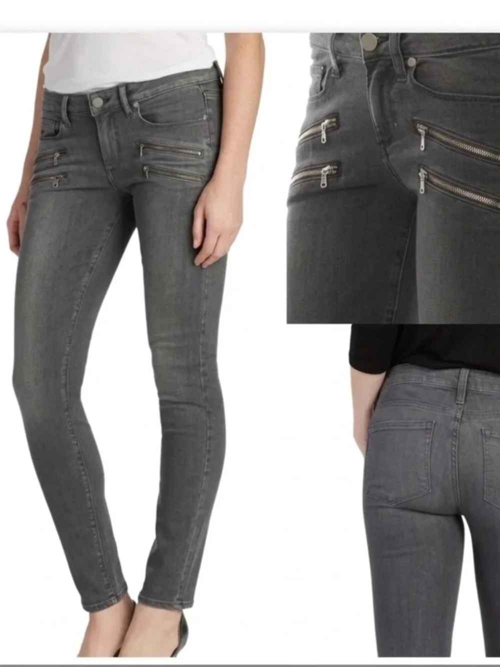 Paige Edgemont Gray Jeans - Size 27